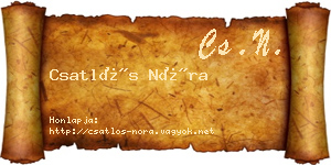 Csatlós Nóra névjegykártya