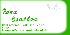 nora csatlos business card